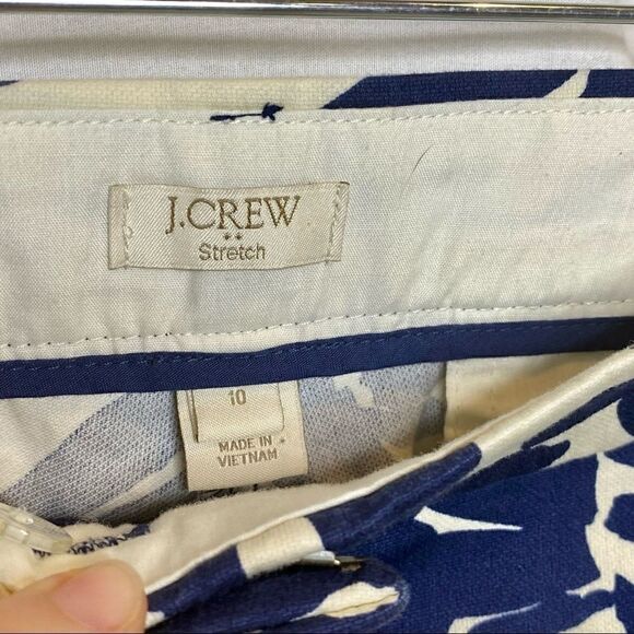 J. Crew Factory navy blue floral skimmer pants size 10 - Picture 6 of 16